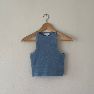 RE_STYLD Crop Top Ribbed Sleeveless Knit Top